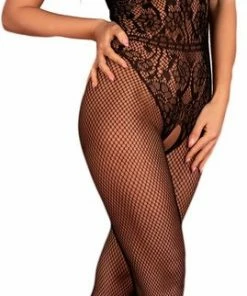 Beste Verkoop ? Livco Corsetti - Erotische Bodystocking / Catsuit Met Open Kruis - Sexy Lingerie - Erotische Lingerie - Maat S T/m L - Kiraima ?