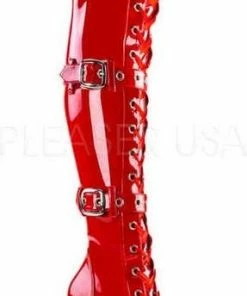 Beste Verkoop ? Pleaser Plateau Overknee Laarzen -42 ? Shoes- BEYOND-3028 Paaldans Schoenen Rood ?
