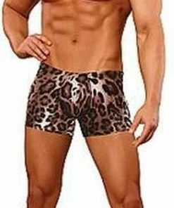 Uitgang ? Merkloos Male Power Leopard Lace Lingerie Voor Mannen Pouch Short S - Bruin ?