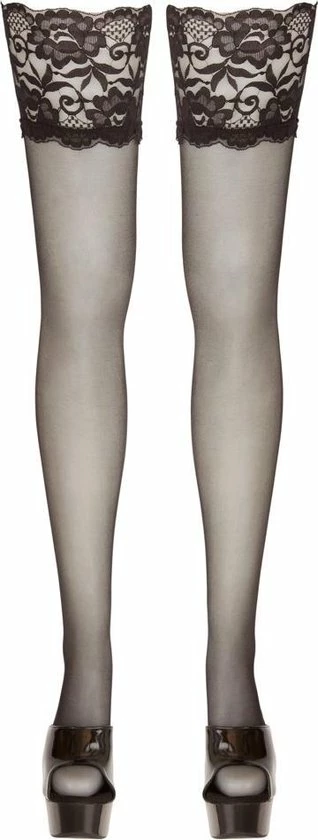 Goedkoop ✔️ Cottelli Collection - Stay-up Kousen Met Voorgevormde Voet En Brede Kanten Top Maat L Zwart ? 2 Goedkoop ✔️ Cottelli Collection - Stay-up Kousen Met Voorgevormde Voet En Brede Kanten Top Maat L Zwart ? - Afbeelding 2