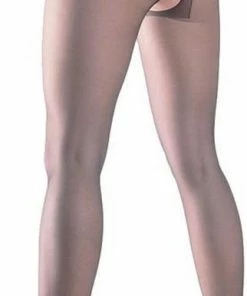 Hete verkoop ? Cottelli Collection Satijnglans Erotische Kousen Met Open Kruis En Uitnodigend Voor Seks Maat M - Zwart ?