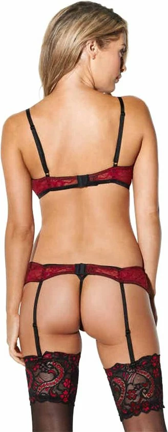 Goedkoopste ? Christine Le Duc - 3pcs Triangle Set Bobbi - Maat S - Zwart/rood ? 2 Goedkoopste ? Christine Le Duc - 3pcs Triangle Set Bobbi - Maat S - Zwart/rood ? - Afbeelding 2