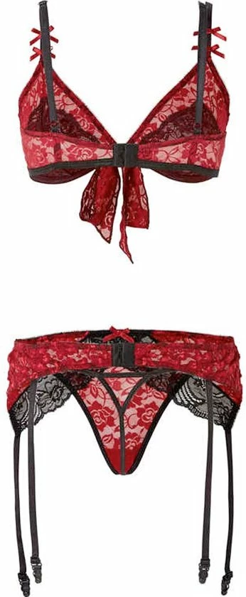 Goedkoopste ? Christine Le Duc - 3pcs Triangle Set Bobbi - Maat S - Zwart/rood ? 6 Goedkoopste ? Christine Le Duc - 3pcs Triangle Set Bobbi - Maat S - Zwart/rood ? - Afbeelding 6