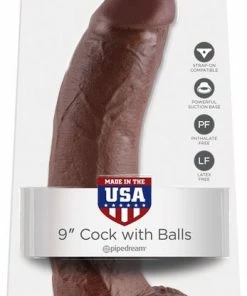 Goedkoop ⌛ Pipedream King Cock Realistische Dildo Cock - With Balls Bruin - 10,25 Inch ? -Zyba Shop 347x840 4