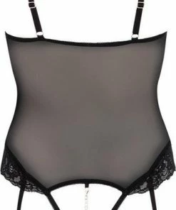 Korting ? Cottelli Collection Bondage Cottelli Collection Bondage Jarretel Body Met Polsboeien Voor Romantiek En Afstraffing Maat S - Zwart ? -Zyba Shop 354x840