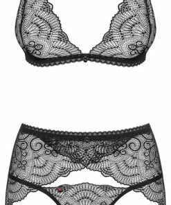 Beste Pirce ? Obsessive Firella 3-Delige Jarretel Set - Zwart ? -Zyba Shop 411x840 3