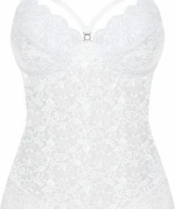 Kopen ? Obsessive Kanten Body Met Bandjes - Erotische Body - Maat S/M - Wit ⌛ -Zyba Shop 420x840 7