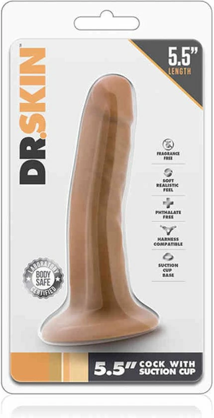 Hete verkoop ✨ Dr. Skin - Realistische Dildo Met Zuignap 14 Cm - Mocha ? 2 Hete verkoop ✨ Dr. Skin - Realistische Dildo Met Zuignap 14 Cm - Mocha ? - Afbeelding 2