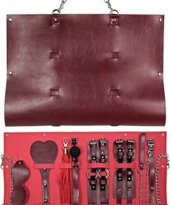 Groothandel ? Magnificos - Bdsm Set - Sex Toys Couples - Handboeien Seks - Blinddoek Seksspeeltje - Zweepje Sex - Rood ✨