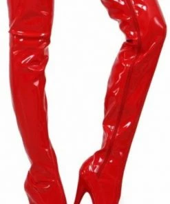 Korting ⌛ Soisbelle Overknee Boot SB303 Rood Imitatielakleer Maat 40 ?