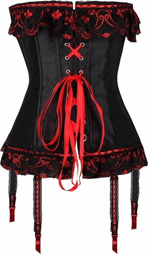 Promo ? Merkloos Zwart Vintage Korset Met Kant En Jarretels | Maat 38 | Sexy Lingerie Korsetten ✔️ 7 Promo ? Merkloos Zwart Vintage Korset Met Kant En Jarretels | Maat 38 | Sexy Lingerie Korsetten ✔️ - Afbeelding 7