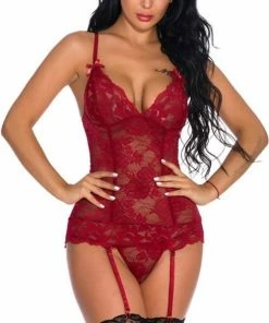 Goedkoop ? Only ? Women Fashion Only ? Women - Lingerie - Jarretelsetje Met Kousen - Sexy Lingerie Setje Erotiek - Cadeau - Lingerie Erotisch - Lingerie Setje Vrouwen - XL 42/46 ?