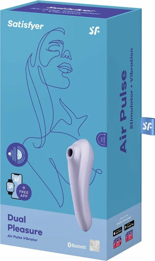 Hete verkoop ? Satisfyer - Dual Pleasure Air Pulse Vibrator Mauve ? 11 Hete verkoop ? Satisfyer - Dual Pleasure Air Pulse Vibrator Mauve ? - Afbeelding 11
