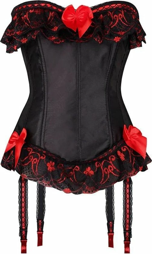 Promo ? Merkloos Zwart Vintage Korset Met Kant En Jarretels | Maat 38 | Sexy Lingerie Korsetten ✔️ 6 Promo ? Merkloos Zwart Vintage Korset Met Kant En Jarretels | Maat 38 | Sexy Lingerie Korsetten ✔️ - Afbeelding 6