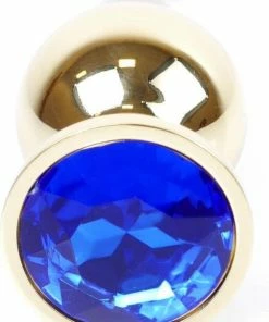 Beste Verkoop ? Bossoftoys - Gold Butt Plug - Anal Plug With Dark Blue Stone - Length 9,5 M - Dia 3 Cm - 64-00068 - Gave Cadeaubox ⭐ -Zyba Shop 505x840 3