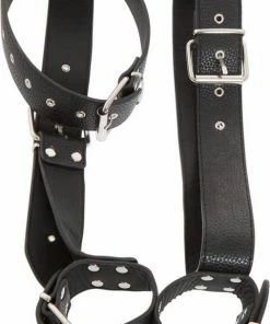 Promo ❤️ Bad Kitty Lederen Bondage Riemen Voor Handen En Hals 4-punts Bevestiging - Zwart ❤️ -Zyba Shop 507x840 5