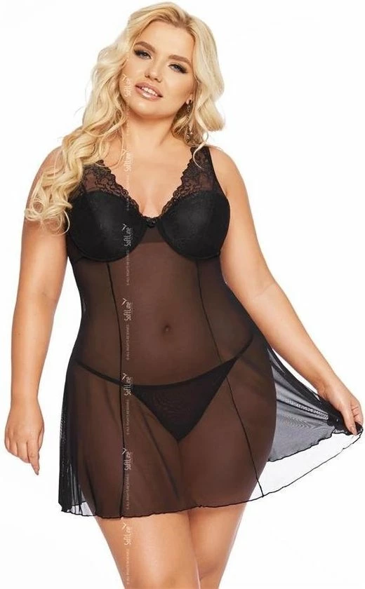 Flash-uitverkoop ? Softline - Berta - Dames Lingerie Plus Size - Kanten Jurkje - Super Strakke Doorschijnende Chemise - Sexy Kanten Lingerie Set Met Bloemen - Grote Maat - Uitdagende Bodystocking - Erotisch Setje - Zwart - XXL ? 1 Flash-uitverkoop ? Softline - Berta - Dames Lingerie Plus Size - Kanten Jurkje - Super Strakke Doorschijnende Chemise - Sexy Kanten Lingerie Set Met Bloemen - Grote Maat - Uitdagende Bodystocking - Erotisch Setje - Zwart - XXL ?