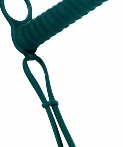 Aanbiedingen ? Strap-on - Dubbele Penetratie Met Vibratie - Ring Voor Balzak - Multispeed - 100% Silicone - Met Ribbels - Flexibel - Pure Passion - Rori - Groen ⌛