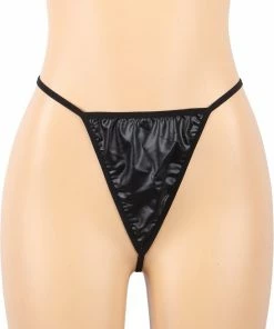 Promo ? Sexy Lingerie Lederen Jurkje Met Kanten Mouwen - Bijpassende String - Maat 52/54 ? -Zyba Shop 547x840 5