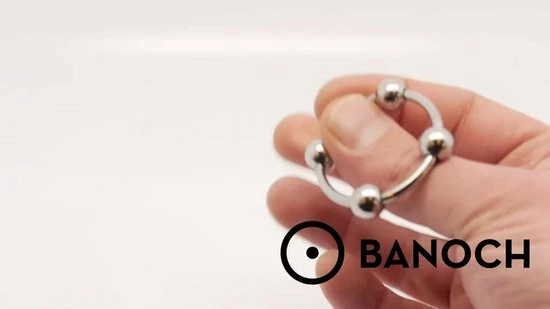 Gloednieuw ? Banoch - Glansring 4/balls - Eikelring 28 Mm - Metaal Cockring ? 2 Gloednieuw ? Banoch - Glansring 4/balls - Eikelring 28 Mm - Metaal Cockring ? - Afbeelding 2