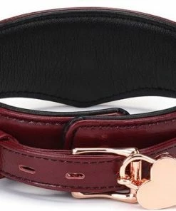 Begroting ? Liebe Seele Wine Red Curved Collar Met Leiband En Slot | Luxe Ontwerp Collar ? -Zyba Shop 550x364
