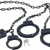 Beste deal ? Merkloos BDSM Bondage Play Zwart Massief Metalen Politie Handboeien Voetboeien Met Ketting ?