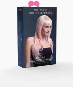 Flash-uitverkoop ? Fever Fever Lange Blonde Pruik Met Roze Highlights ⭐ -Zyba Shop 550x375 1
