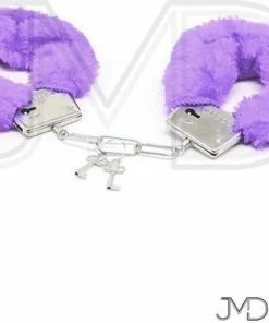 Hete verkoop ? Merkloos Handboeien - Imitatiebont - Met 2 Sleutels - Metaal - Paars ?