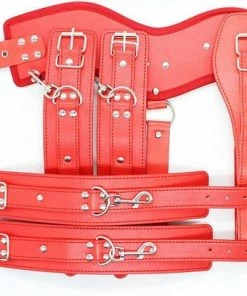 Goedkoop ? Banoch | Collar Bondage Body Harness Red/6 - Rood Pu Leer Vrouwen Harnas - Bdsm ? -Zyba Shop 550x408 3