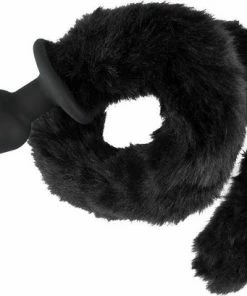 Kopen ? Bad Kitty Siliconen Plug Met Pluche Staart Stout En Schattig 11 Cm - Zwart ? -Zyba Shop 550x409