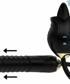 Goedkoopste ? GAVURY BLACK LUST PRIME VIBRATOR - Mannen En Vrouwen - Likt En Stotend - 10 Vibratie Standen - Zwarte Siliconen Vibrator - Clitoris Stimulator - Intense Sex Orgasme - Thrusting Dildo - Lick Seksspeeltjes - G-spot - Luchtdrukvibrator - Gay En Hetero ?