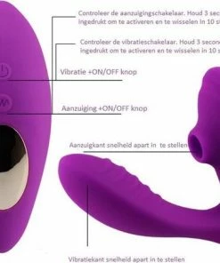 Promo ⭐ Yippiez - Luxe 2 In 1 Vibrator G-Spot & Clitoris Luchtdruk Stille Vibrator 20 Standen - Zuiger -sex Toys- Black Friday ⭐ -Zyba Shop 550x452