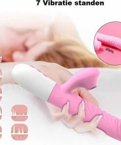 Groothandel ? TipsToys Nieuwe Dildo's Vibrator Anny X3 Verwarming Zuig Lik - Clitoris Vrouwen SexToys Roze ? -Zyba Shop 550x467
