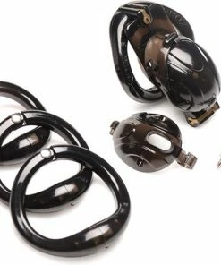 Uitgang ? XR Brands Double Lockdown Locking Customizable Chastity Cage - Black ❤️ -Zyba Shop 550x471 1
