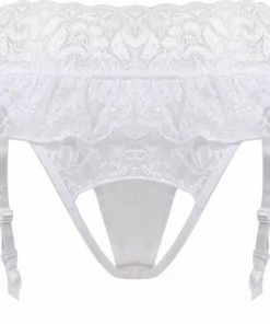 Top 10 ? Merkloos Witte Kanten Jarretelgordel Met Open Kruis Broekje | Maat 42/44 | Sexy Lingerie Setje ? -Zyba Shop 550x485 1