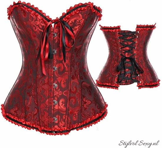 Goedkoop ? Merkloos Sexy Korset Met Haaksluiting | Rood | Maat 42 | Sexy Lingerie Korsetten ? 4 Goedkoop ? Merkloos Sexy Korset Met Haaksluiting | Rood | Maat 42 | Sexy Lingerie Korsetten ? - Afbeelding 4