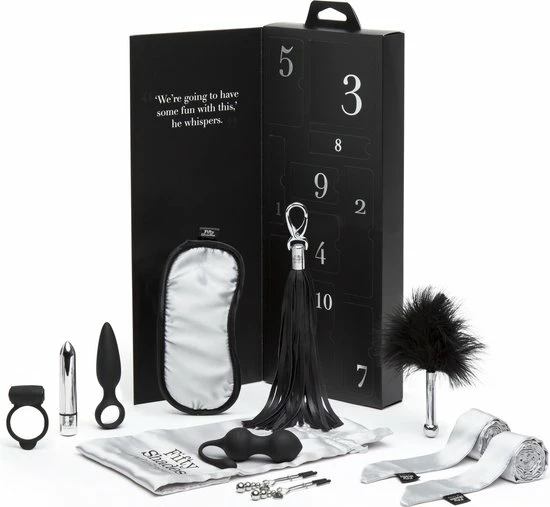 Nieuw ? Fifty Shades Pleasure Overload 10 Days Of Play Couple's Kit - Zwart/ Zilver ? 1 Nieuw ? Fifty Shades Pleasure Overload 10 Days Of Play Couple's Kit - Zwart/ Zilver ?