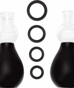 Nieuw ✔️ Shots - Ouch! (all) Nipple Erector Set - Black - Clit & Nipple Suckers - Black,transparent - Discreet Verpakt En Bezorgd ?