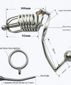 Aanbiedingen ? Merkloos Nooitmeersaai - Metalen Peniskooi, Slot En Dilator Plus Anaal Kogel ⭐ -Zyba Shop 550x522 2