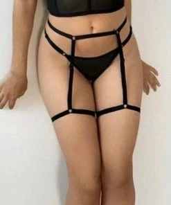 Korting ❤️ Secret Passion-Erotische Lingerie-Sexy Lingerie -Harnas Riem-Harnas Kousenband-Zwart-Verstelbare Harnas-One Size ⌛ -Zyba Shop 550x527 1