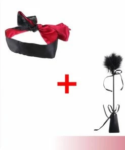 Aanbiedingen ? URlife® BDSM Zweep En Blinddoek- Discreet Verpakt- Met Kietelaar En Leren Paddle- BDSM En SM- Bondage Masker- Erotiek- Seks Toys- Volwassenen- Rood/Zwart ?