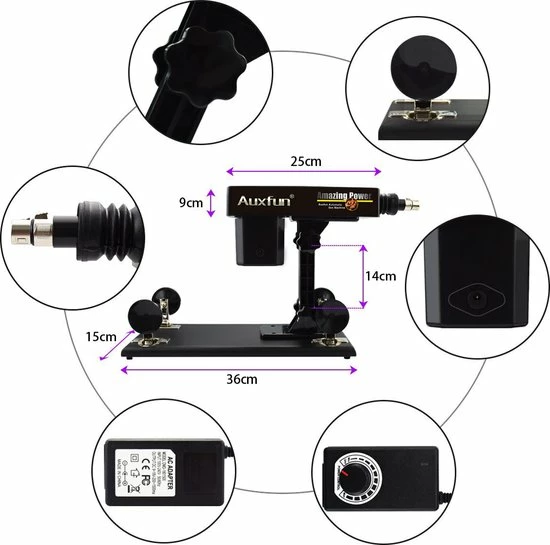 Coupon ? Pakket Stormi Seksmachine Auxfun Basic Met 4 Opzetstukken ? 4 Coupon ? Pakket Stormi Seksmachine Auxfun Basic Met 4 Opzetstukken ? - Afbeelding 4