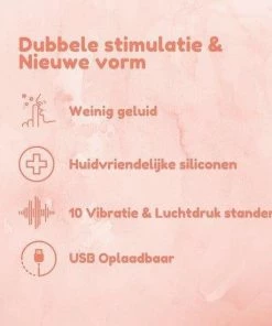 Nieuw ? Pinky Promise - Luxe 2-in-1 Luchtdruk Vibrator - Vibrator Voor Vrouwen - Clitoris Stimulator - G-spot & Clitoris Vibrator - Dildo - Gspot Stimulator ✔️ -Zyba Shop 550x550 104