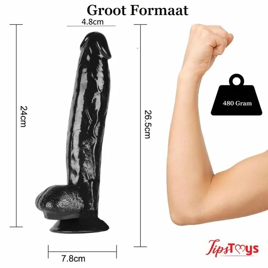 Hete verkoop ? TipsToys Realistische Dildo DIL01-Z Met Zuignap En Ballen Clitoris Gspot Sex Toys Voor Vrouwen 4.8 Cm | Kleur Zwart ? 3 Hete verkoop ? TipsToys Realistische Dildo DIL01-Z Met Zuignap En Ballen Clitoris Gspot Sex Toys Voor Vrouwen 4.8 Cm | Kleur Zwart ? - Afbeelding 3