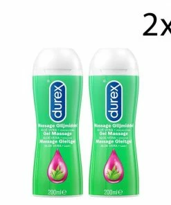 Beste deal ? Durex Massage Olie En Glijmiddel 2-in-1 - Aloë Vera - 200ml X2 ?
