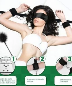 Goedkoopste ? Selwo Sex Handboeien Bed Bondage Set Bedboeien BDSM Oogmasker Handboeien Boeien Enkelset Erotiek Seksspeeltje Voor Koppels Vrouwen (8 Stuks) ✔️ -Zyba Shop 550x550 272