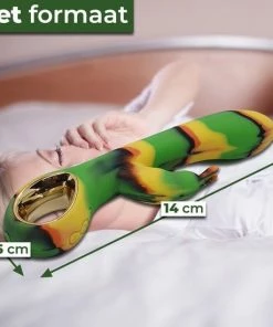 Goedkoop ✔️ Vibrator - Met Verwarmfunctie! -G Spot - Vagina - Rabbit Clitoris Stimulator - Rasta Kleuren - By Unlimited Products ? -Zyba Shop 550x550 29