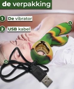 Goedkoop ✔️ Vibrator - Met Verwarmfunctie! -G Spot - Vagina - Rabbit Clitoris Stimulator - Rasta Kleuren - By Unlimited Products ? -Zyba Shop 550x550 31