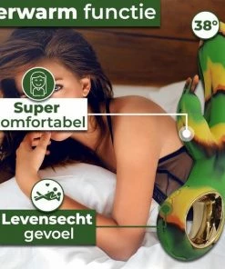 Goedkoop ✔️ Vibrator - Met Verwarmfunctie! -G Spot - Vagina - Rabbit Clitoris Stimulator - Rasta Kleuren - By Unlimited Products ? -Zyba Shop 550x550 33