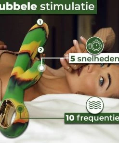 Goedkoop ✔️ Vibrator - Met Verwarmfunctie! -G Spot - Vagina - Rabbit Clitoris Stimulator - Rasta Kleuren - By Unlimited Products ? -Zyba Shop 550x550 34